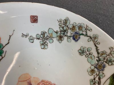 Bol en porcelaine de Chine famille verte à décor de pies et de prunus, Kangxi — photo 5