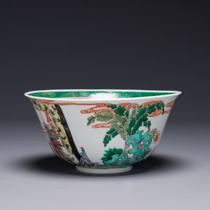 Bol en porcelaine de Chine famille verte à décor narratif, 19ème — photo 3