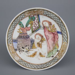 Bordje in Chinees porselein, famille rose, Yongzhen, ca 1725 — foto 1