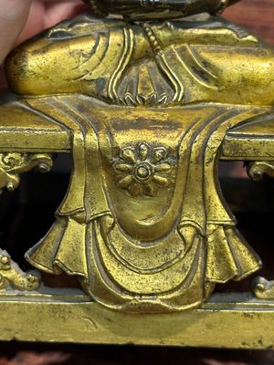 Bouddha Amitayus en bronze doré, Sino-Tibet, Qianlong — photo 11