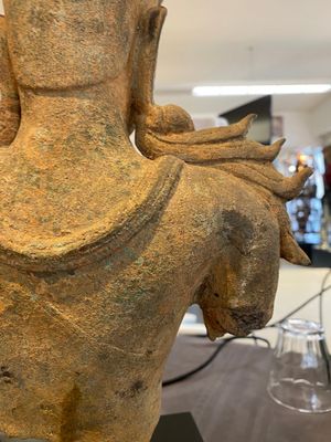 Bouddha couronné en bronze, Birmanie, probablement d'époque Haripunchai, 12/13ème — photo 11