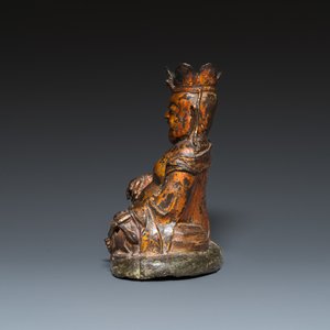 Bouddha couronné en bronze doré, Chine, Ming — photo 6