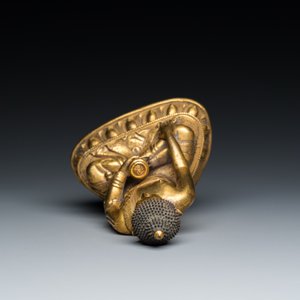 Bouddha de Médecine ou Bhaishajyaguru en bronze doré, Sino-Tibet, 16ème — photo 5