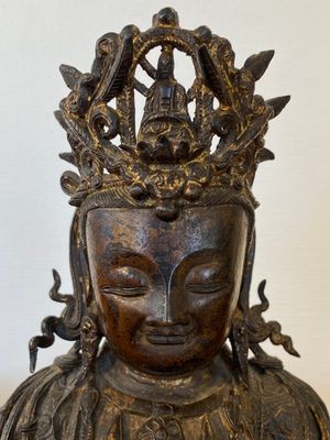 Bouddha en bronze doré, Chine, Ming — photo 5
