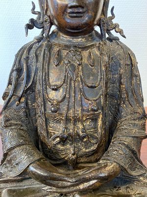 Bouddha en bronze doré, Chine, Ming — photo 6