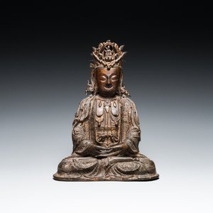 Bouddha en bronze doré, Chine, Ming — photo 1