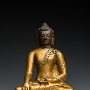 Bouddha en bronze doré, Sino-Tibet, 18ème — photo 7