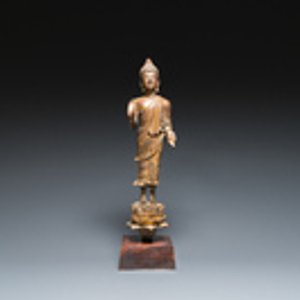 Bouddha Shakyamuni en bronze doré de style Lan Na, Thaïlande, probablement 16ème — photo 2