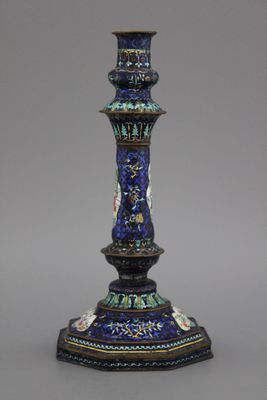 Bougeoir en émail de Canton, Chine, 18/19e