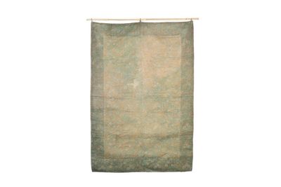 Broderie en soie à décor de grue et de bambou, marque Keibun, Japon, Meiji, 19ème — photo 4