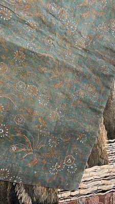 Broderie en soie à décor de grue et de bambou, marque Keibun, Japon, Meiji, 19ème — photo 8