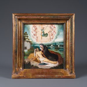 Bruges school, 1st quarter 16th C.: Pietà, oil on panel — photo 2