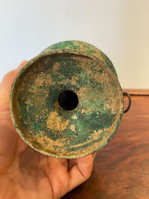 Brûle-parfum de type 'xianglu' en bronze au couvercle ajouré, Han de l'Ouest — photo 9