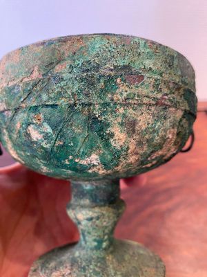 Brûle-parfum de type 'xianglu' en bronze au couvercle ajouré, Han de l'Ouest — photo 10