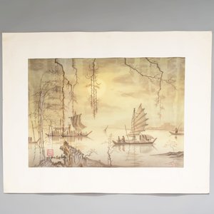 Bui Huy Hieu (1937-2006): 'Chua Thay' and 'Qua Rung Phong Lan', ink and colour on silk, 20th C. — foto 3