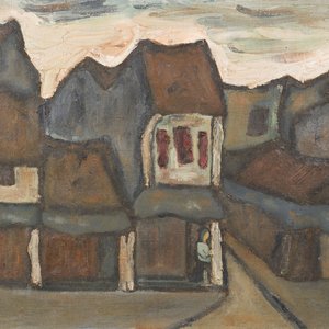 Bui Xuan Phai (Vietnam, 1920-1988): 'A Hanoi street view', oil on canvas, dated 1986 — photo 1