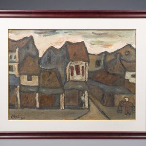 Bui Xuan Phai (Vietnam, 1920-1988): 'Vue d'une rue à Hanoi', huile sur toile, daté 1986 — photo 2