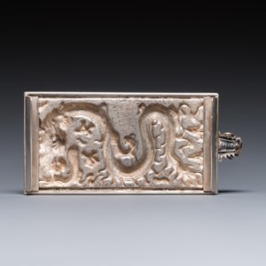 Buvard en argent figurant deux dragons, Chine ou Vietnam, 19ème — photo 8