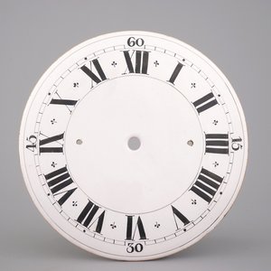 Cadran rare d'une pendule en Delft, Angleterre, 18e — photo 1