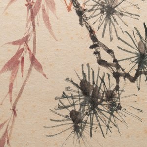 Cai Zixuan 蔡子軒: 'Flowers', ink and colour on paper, dated 1975 — photo 6