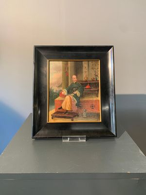 Canton school, workshop of Lamqua: 'Portrait of a Pipe Smoker', oil on canvas, 19th C. — photo 1