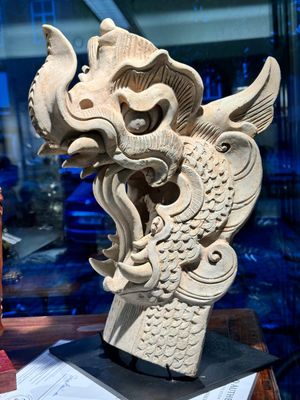 Carreau architectural en terre cuite en forme de tête de dragon, Song/Jin — photo 9