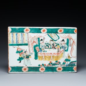 Carreau en porcelaine de Chine famille verte à décor narratif, 19ème — photo 4