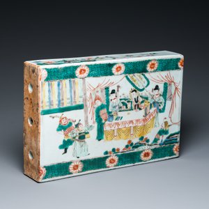 Carreau en porcelaine de Chine famille verte à décor narratif, 19ème — photo 8