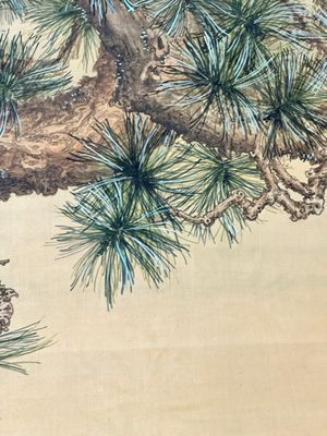 Chang Zenhao 常曾灏: 'Chevaux', encre et couleur sur soie, datée 1952 — photo 12