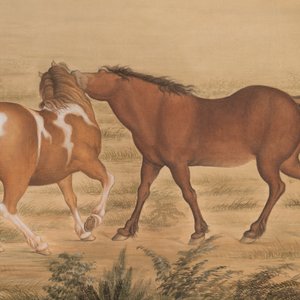 Chang Zenhao 常曾灏: 'Horses', ink and colour on silk, dated 1952 — 照片 6