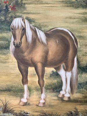 Chang Zenhao 常曾灏: 'Paarden', inkt en kleur op zijde, gedateerd 1952 — foto 2