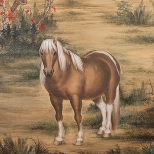 Chang Zenhao 常曾灏: 'Paarden', inkt en kleur op zijde, gedateerd 1952 — foto 5