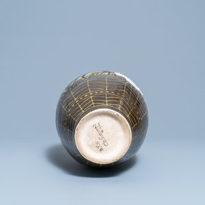 Charles Catteau for Boch Frères Kéramis: a large stoneware vase with deer, ca. 1930 — 照片 6