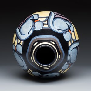 Charles Catteau for Boch Kéramis: An Art Deco matte-glazed earthenware 'Storks' vase — 照片 6