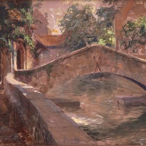 Charles van Roose (1883-1960), A view on the Bonifatius bridge, Bruges — photo 1