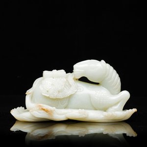 Cheval mythique en jade céladon, Chine, 18ème — photo 1