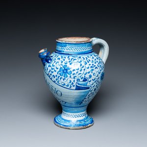 Chevrette en majolique d'Anvers à décor 'alla porcelana', 2ème moitié du 16ème — photo 1