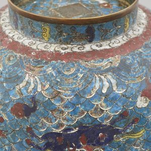 Chinese cloisonné kom "Horses of Mu Wang", Ming-dynastie — foto 6