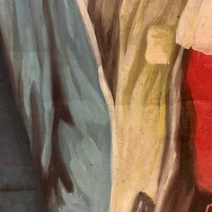 Chinese Cultural Revolution school: Charmain Mao speaking to workers, oil on canvas, 3rd quarter 20th C. — 照片 12