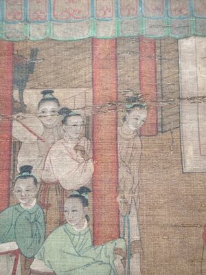 Chinese school: 'A bear breaks into the palace', ink and colour on silk, Qing — 照片 11
