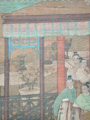 Chinese school: 'A bear breaks into the palace', ink and colour on silk, Qing — 照片 16