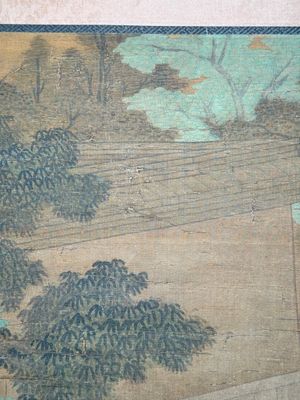 Chinese school: 'A bear breaks into the palace', ink and colour on silk, Qing — 照片 19