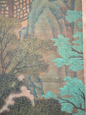 Chinese school: 'A bear breaks into the palace', ink and colour on silk, Qing — 照片 8