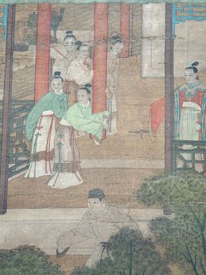 Chinese school: 'A bear breaks into the palace', ink and colour on silk, Qing — 照片 9