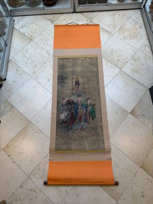 Chinese school: 'A procession of deities', ink and colour on silk, Qing — photo 1