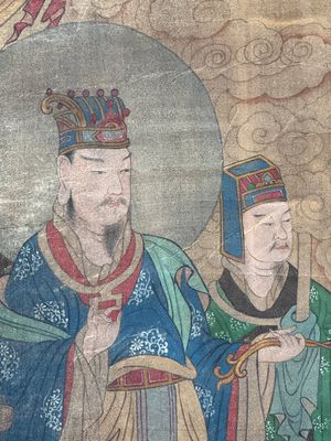 Chinese school: 'A procession of deities', ink and colour on silk, Qing — photo 4