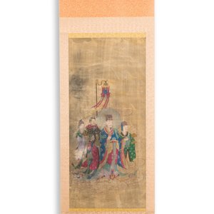 Chinese school: 'A procession of deities', ink and colour on silk, Qing — photo 2