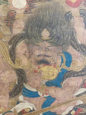 Chinese school: 'A sky full of Buddhist divinities', ink and colour on silk, 18th C. — 照片 16