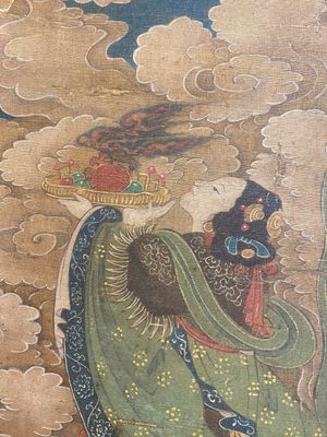 Chinese school: 'A sky full of Buddhist divinities', ink and colour on silk, 18th C. — 照片 24