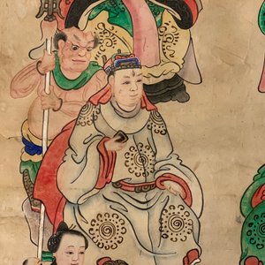 Chinese school: A view on the spring palace, 16/17th C. and 'Guanyin with servants', 19th C. — 照片 19